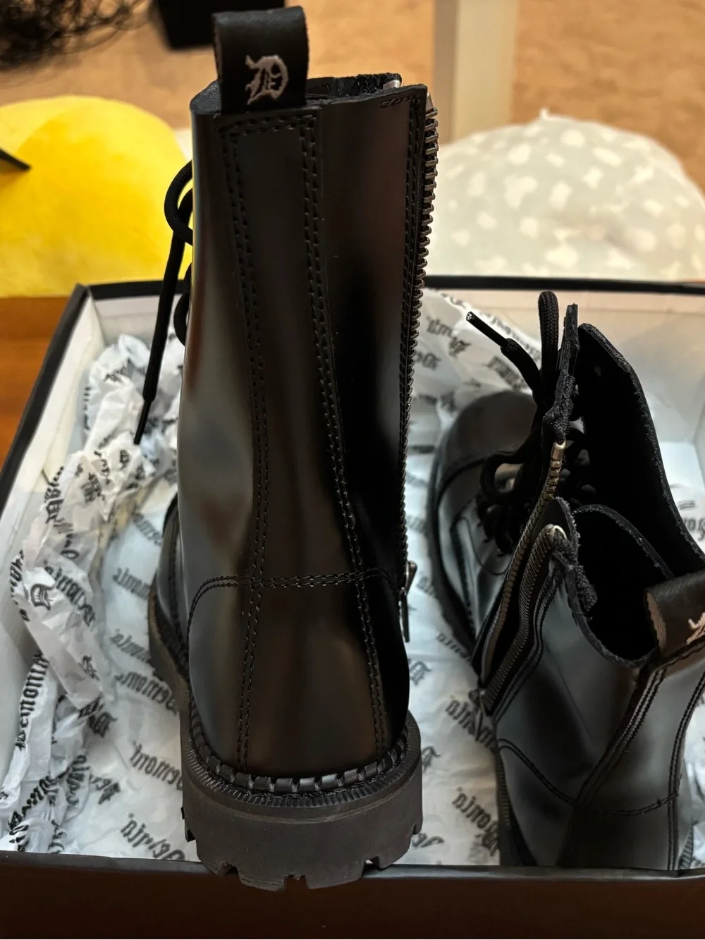 Demonia  Black Lace-Up Boots